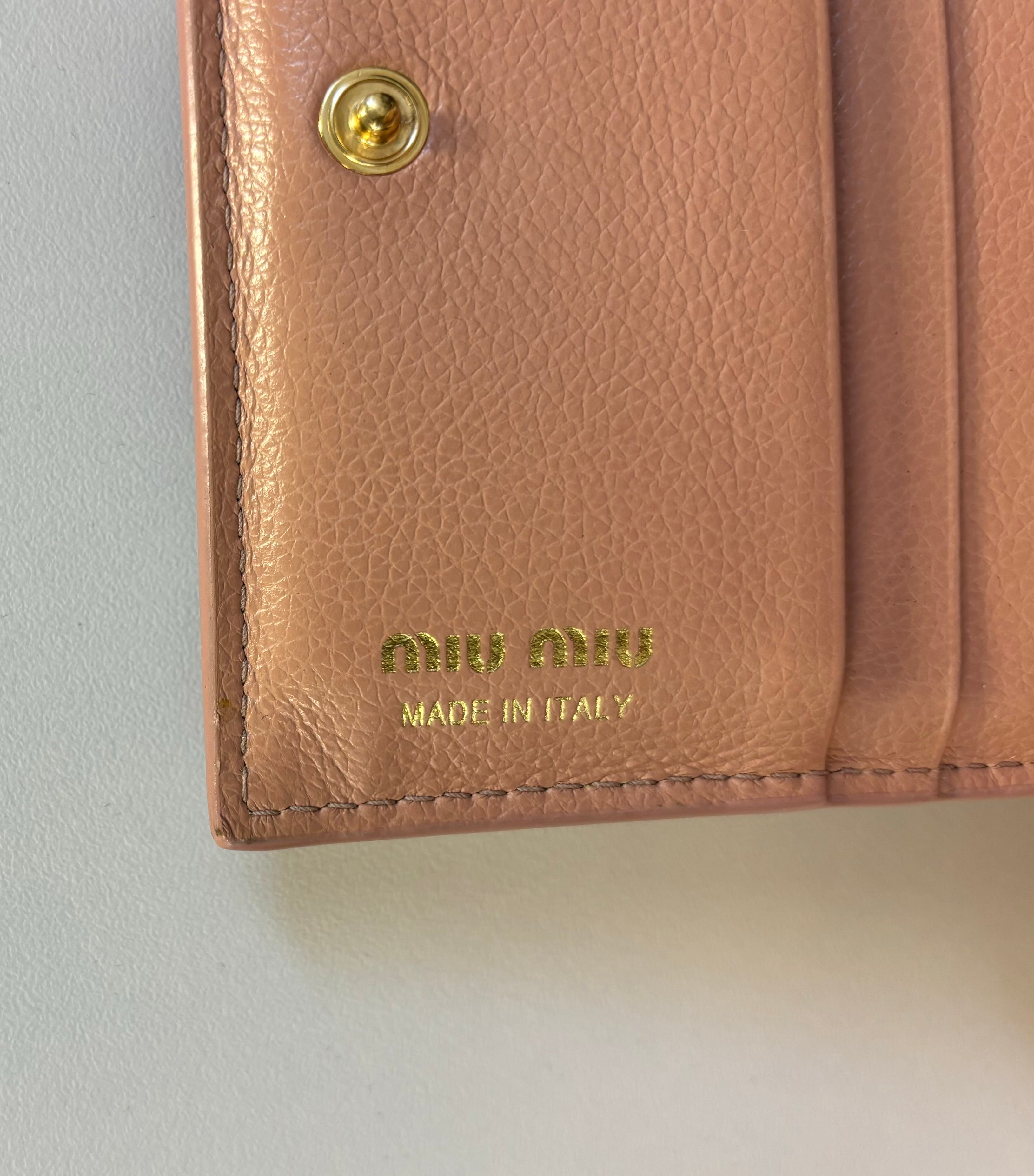 MIU MIU Floral Print Leather Wallet