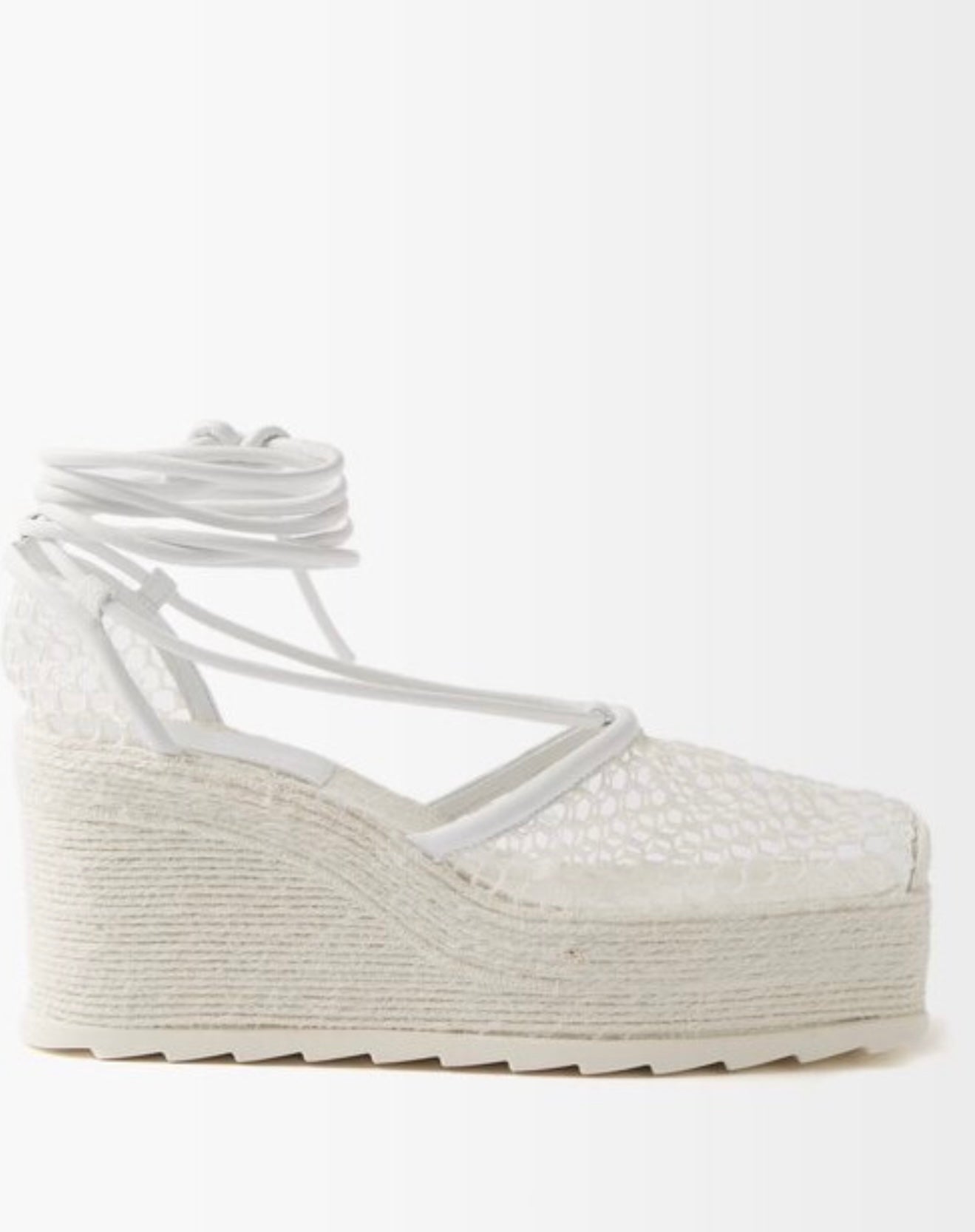 Bottega Veneta Square-toe Crochet Wedge Sandals