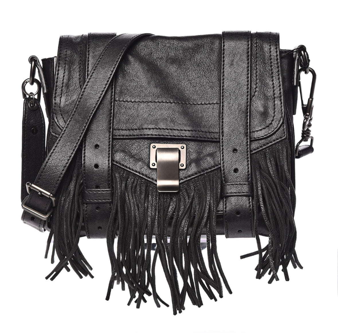 PROENZA SCHOULER
Lambskin Fringe PS1 Crossbody Pouch Black