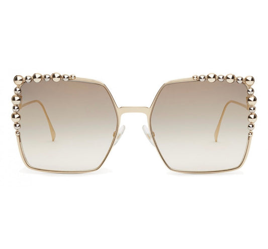 Fendi - Can Eye - Gold Square Oversize Sunglasses - Sunglasses - Fendi Eyewear