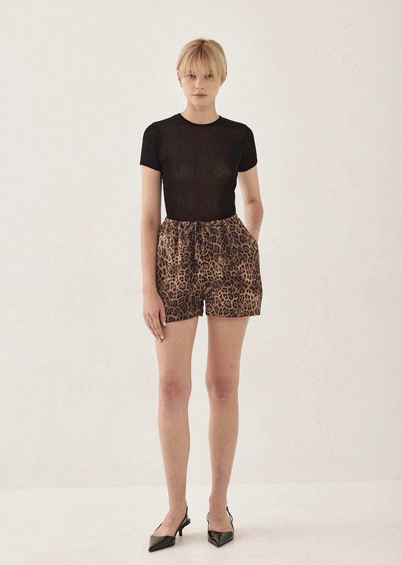 De Rococo - Satin Drawstring Shorts