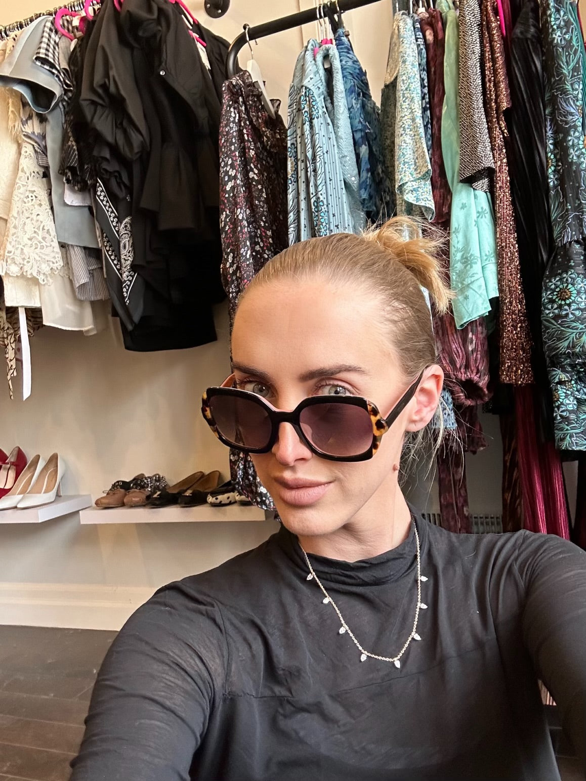 PRE-LOVED PRADA round sunglasses