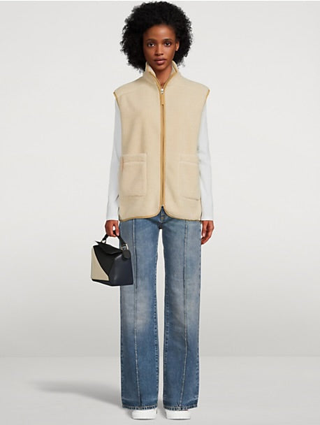 SAMSOE SAMSOE sherpa tan vest