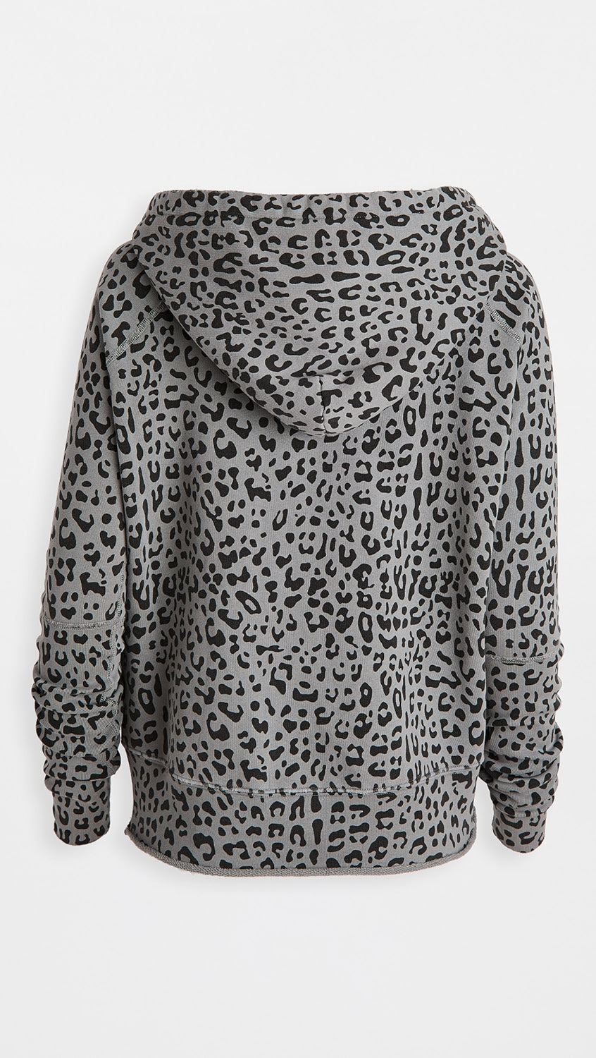 NILI LOTAN leopard print hoodie and drop pants