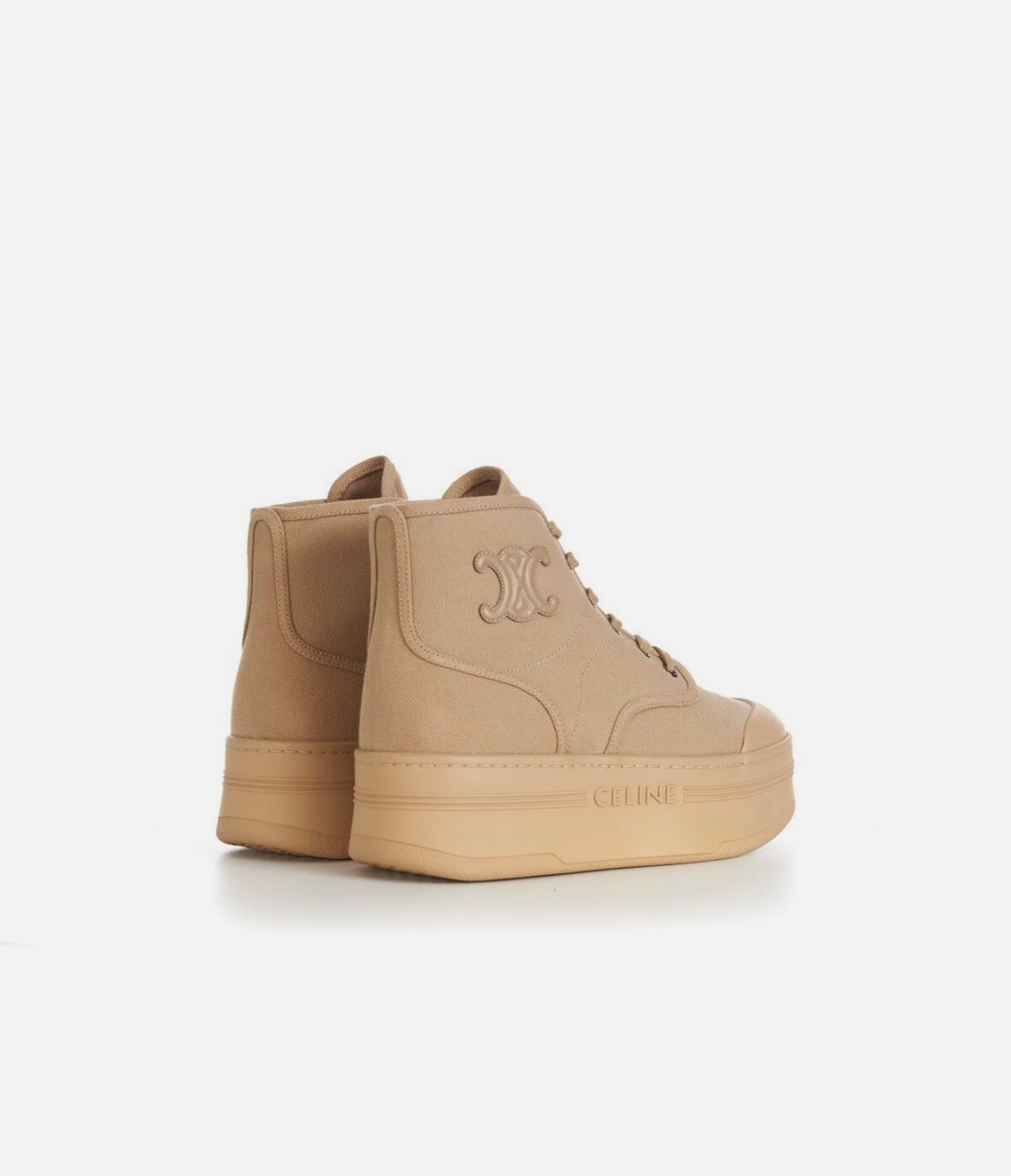 Celine - Block Ankle Boot - Triomphe Patch, Canvas