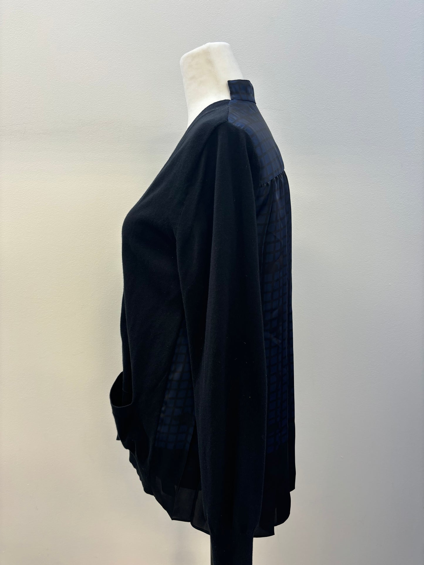 SACAI Cardigan with Silk Back