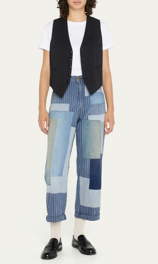 THE GREAT
The Billy Jean Patchwork Boyfriend Jeans