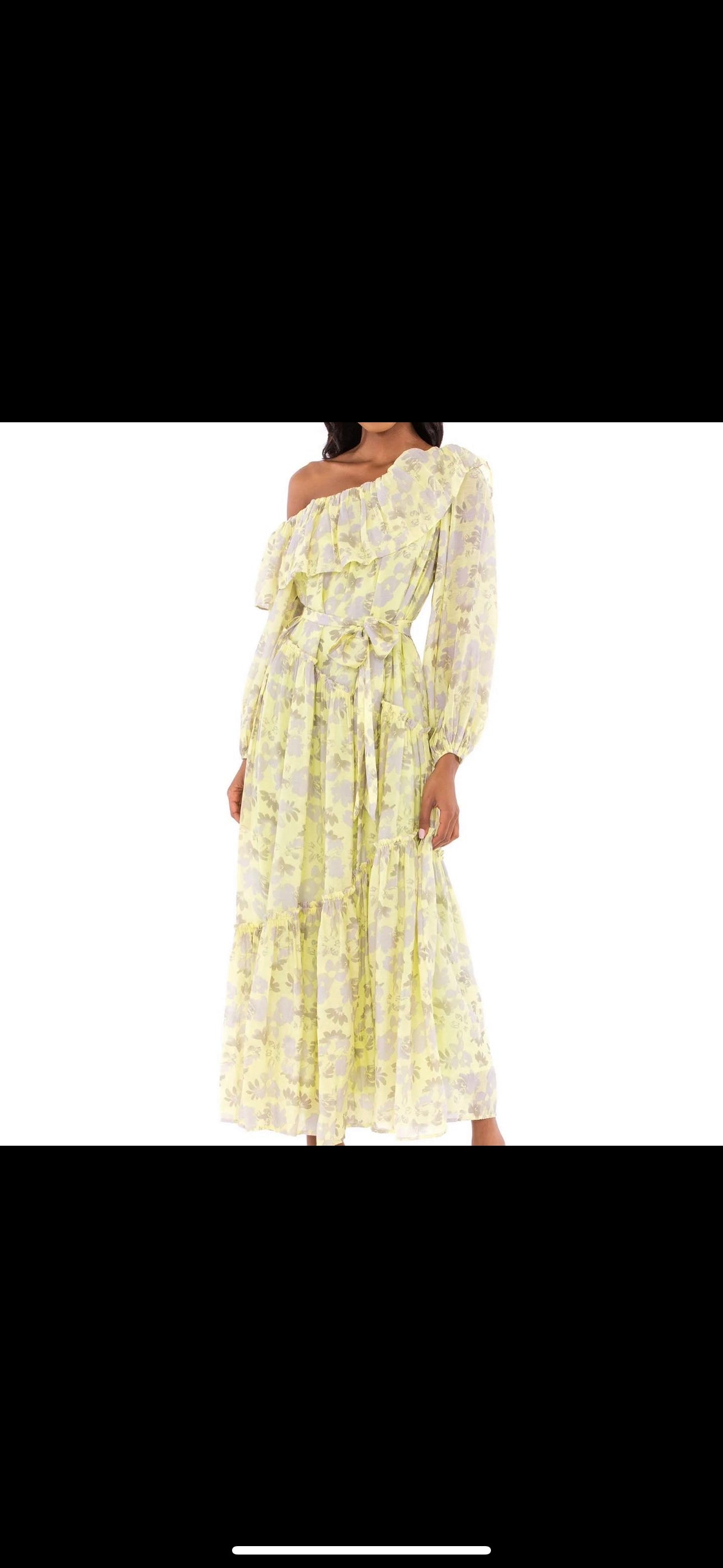 ASTR THE LABEL KAYLANI FLORAL OFF SHOULDER LONG SLEEVE MIDI DRESS