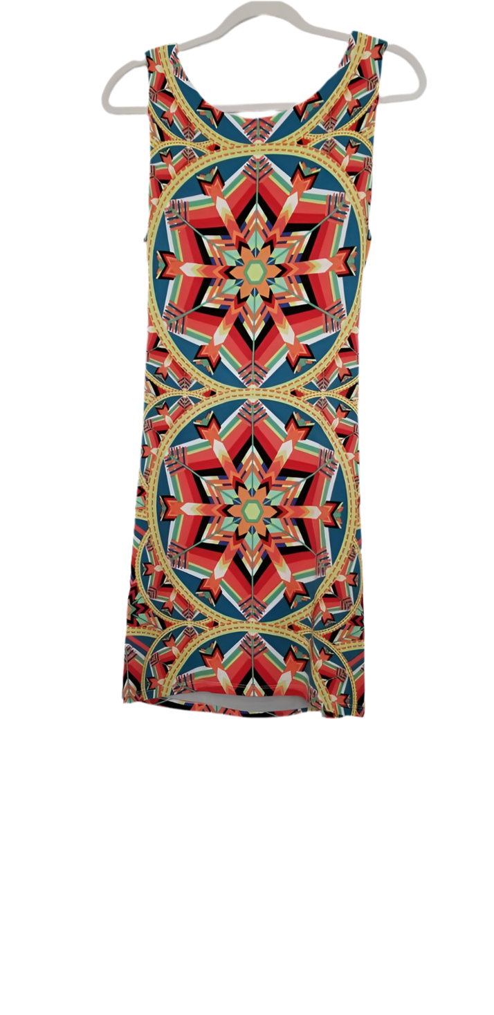 MARA HOFFMAN mini retro print dress