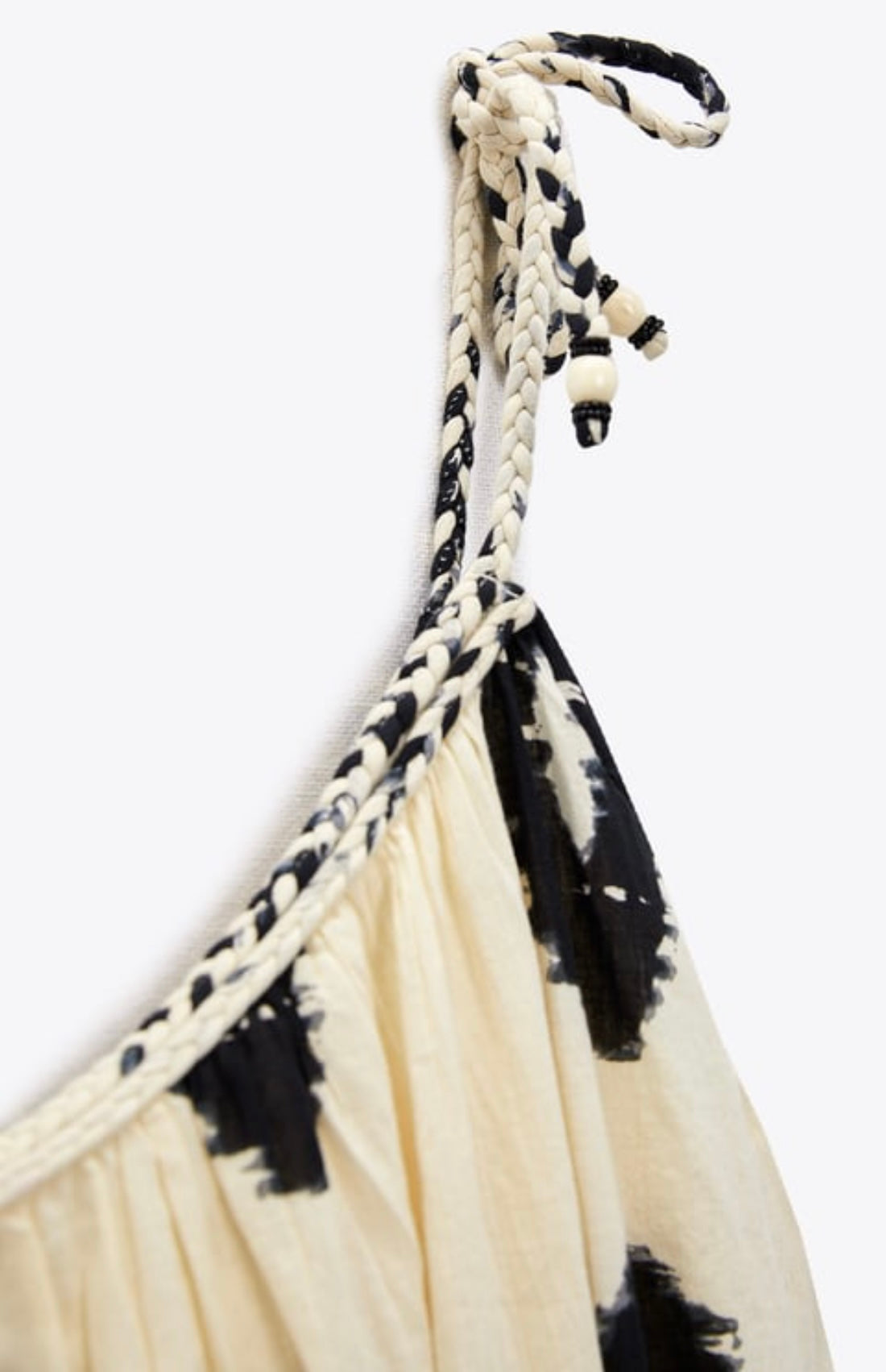 ZARA - PRINTED DRESS WITH ASYMMETRIC HEM