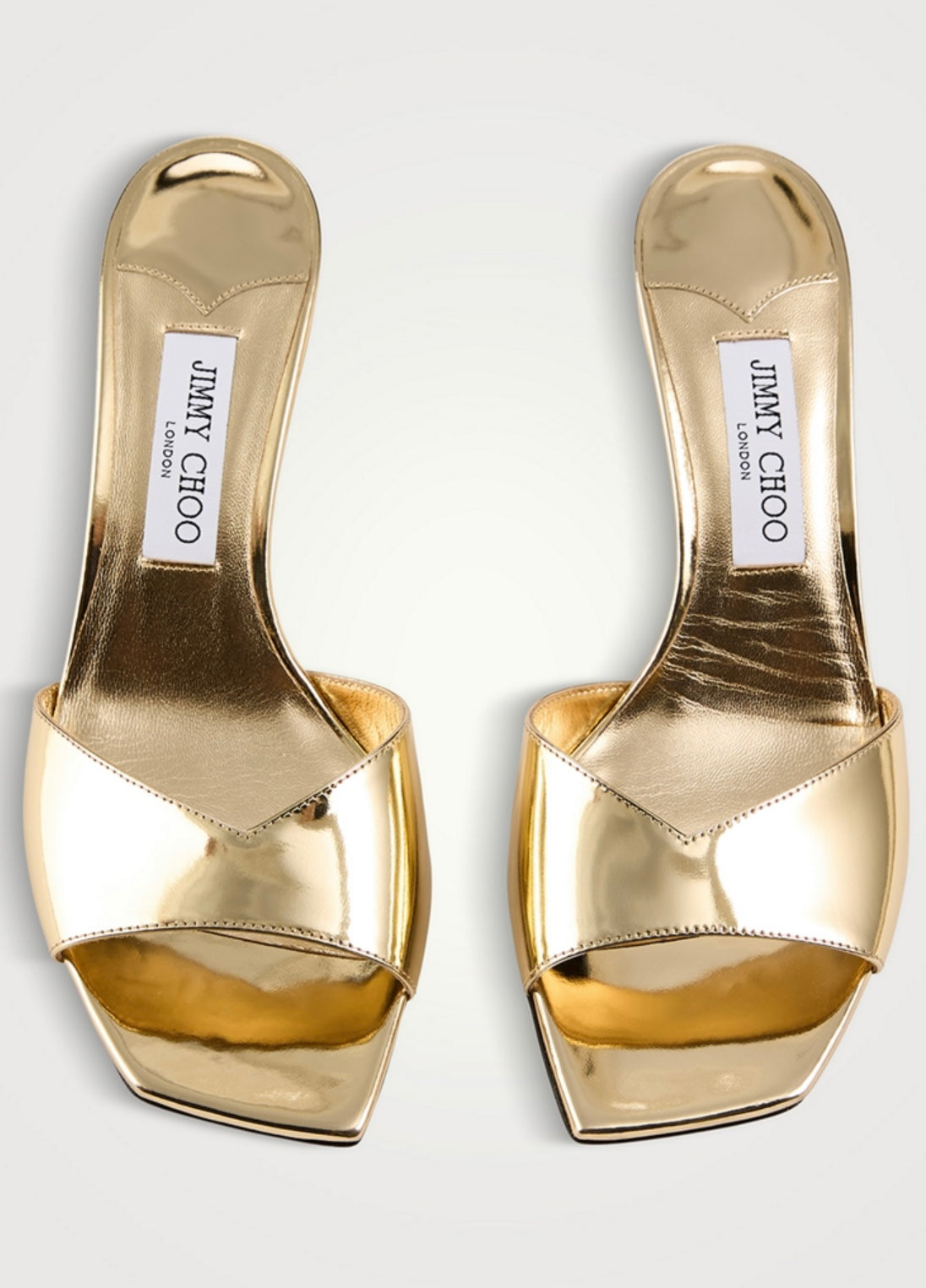 JIMMY CHOO
Skye Metallic Leather Mules
