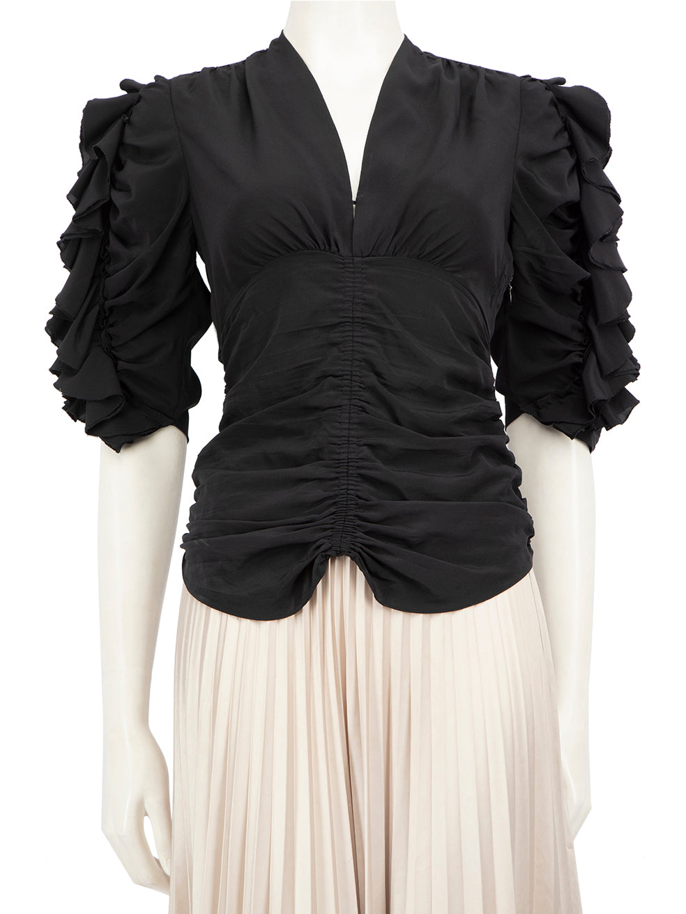 ISABEL MARANT ruffled v neck blouse