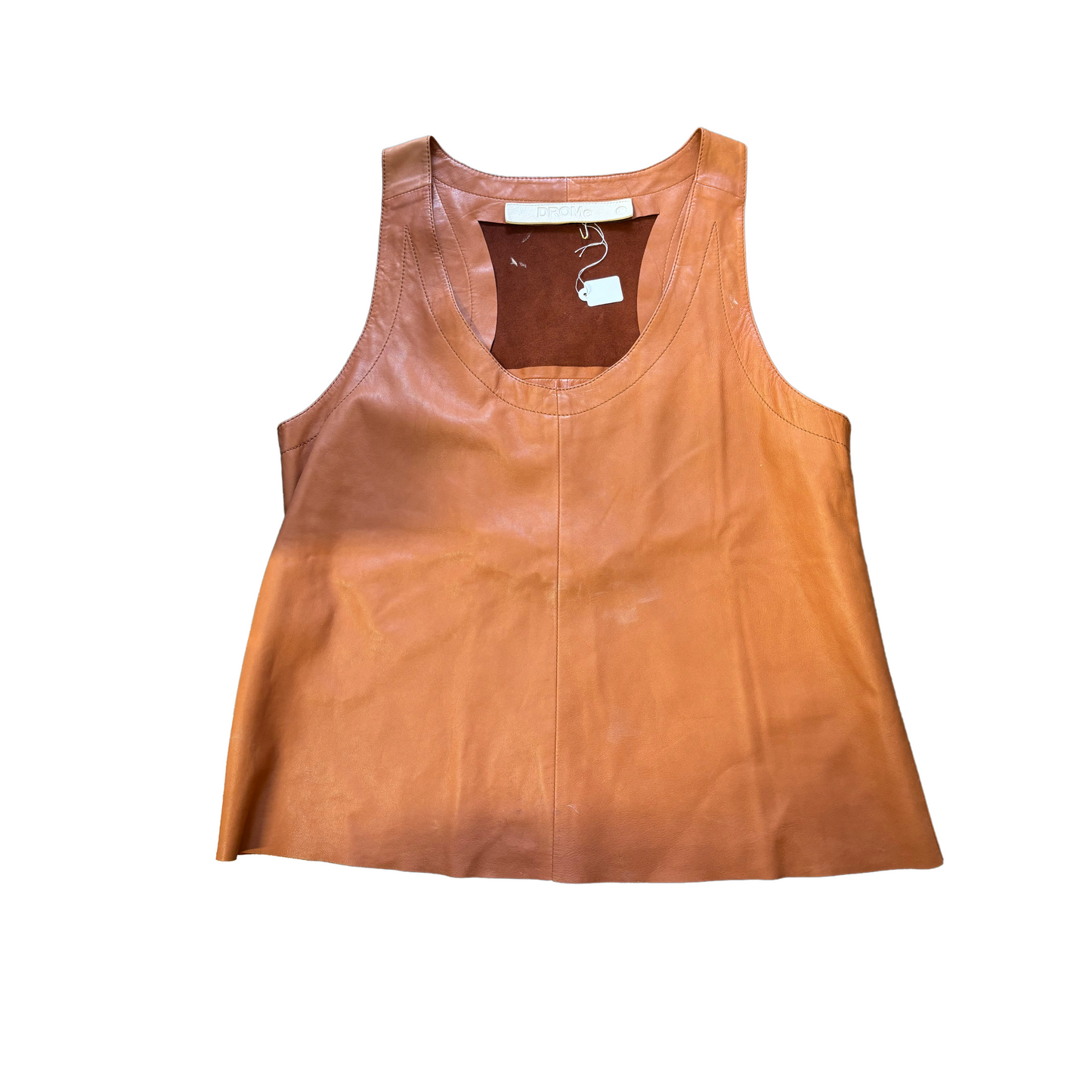 DROME brown leather tank top