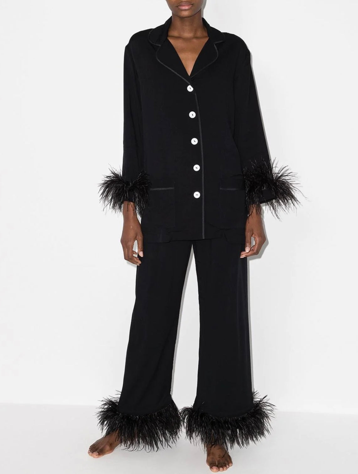 Sleeper
feather detail pajama set