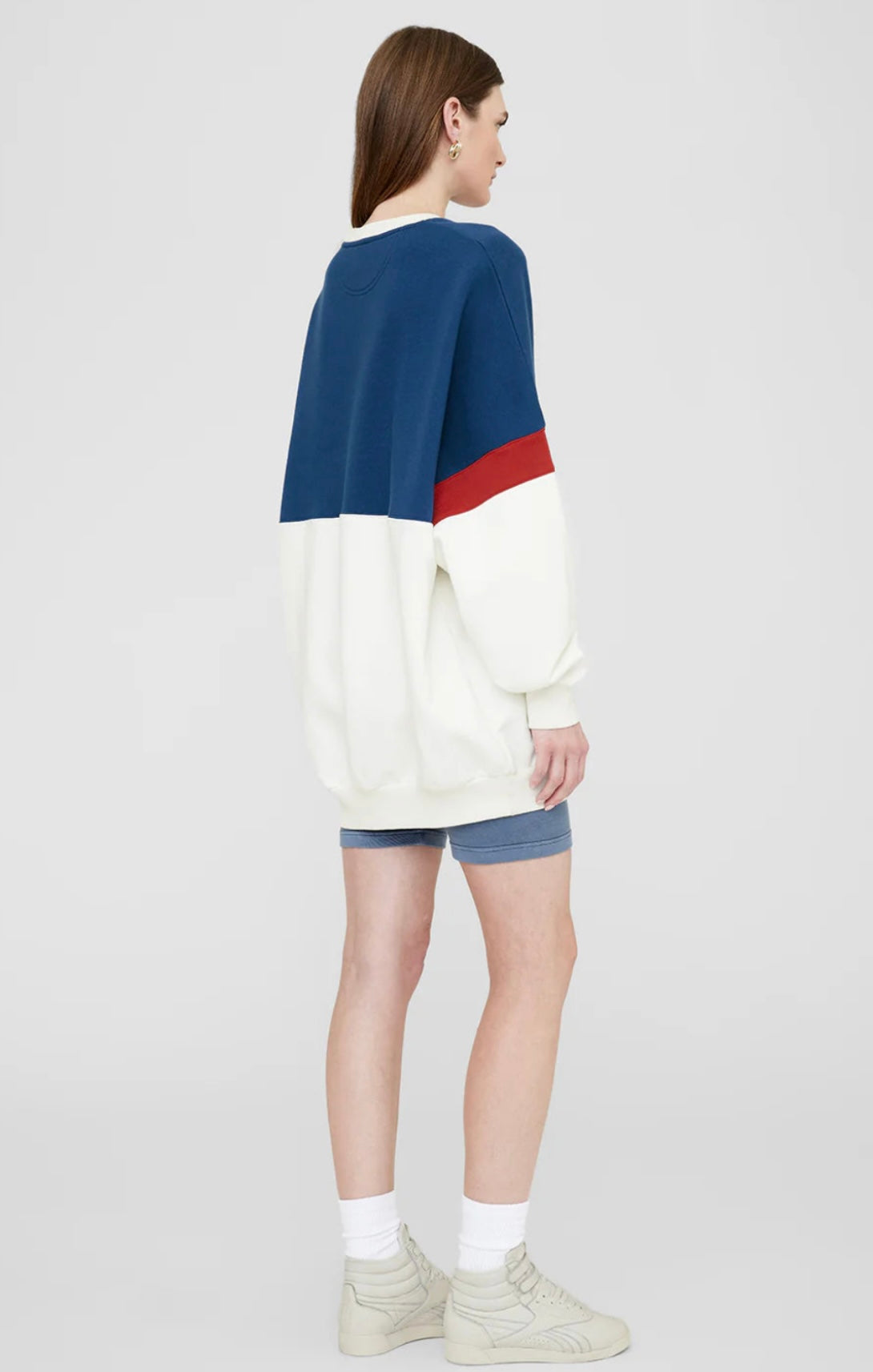 Reebok X Anine Bing Oversize Crewneck Sweatshirt - Chalk