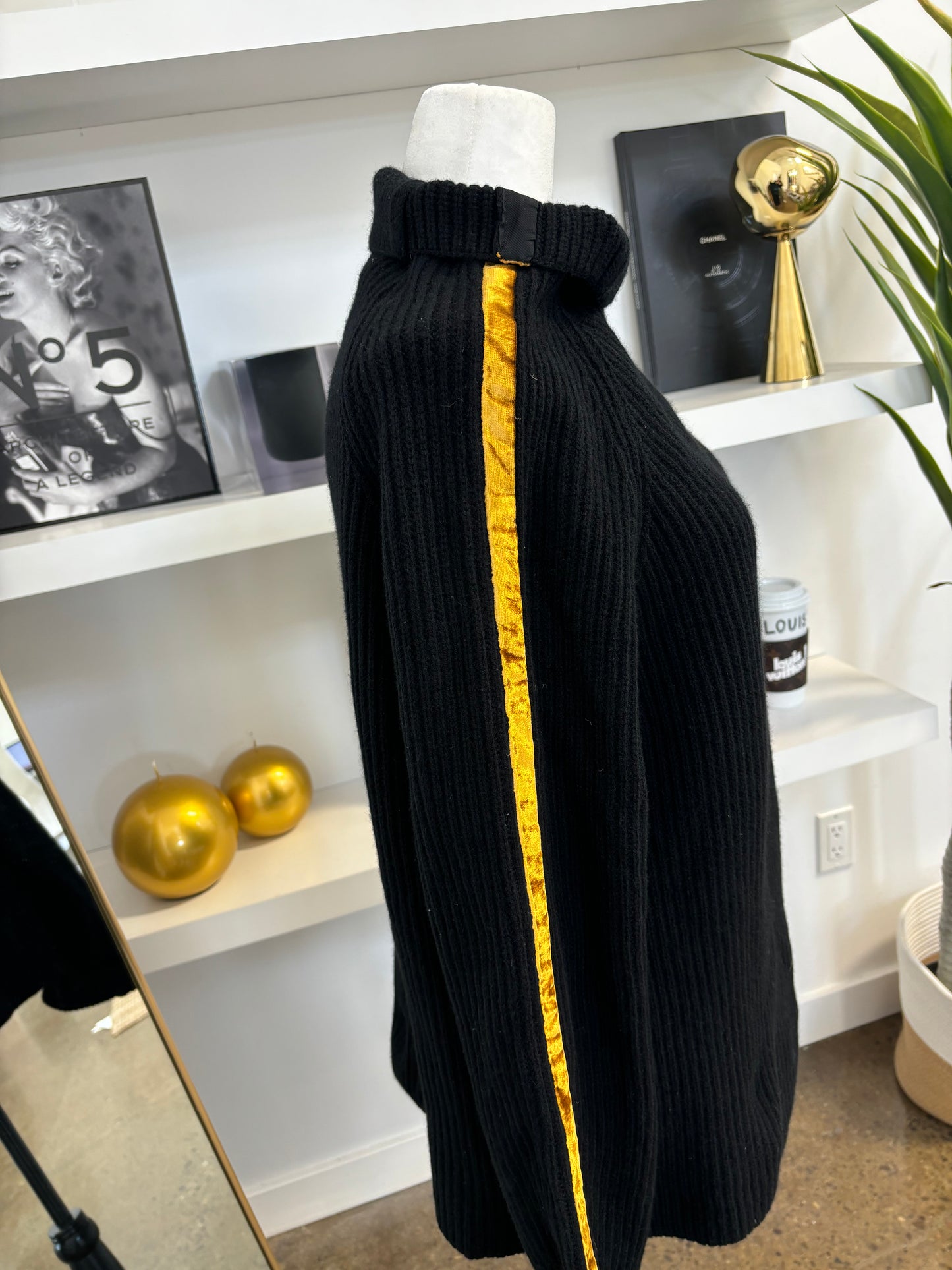 HAIDER ACKERMAN black sweater with gold stripe