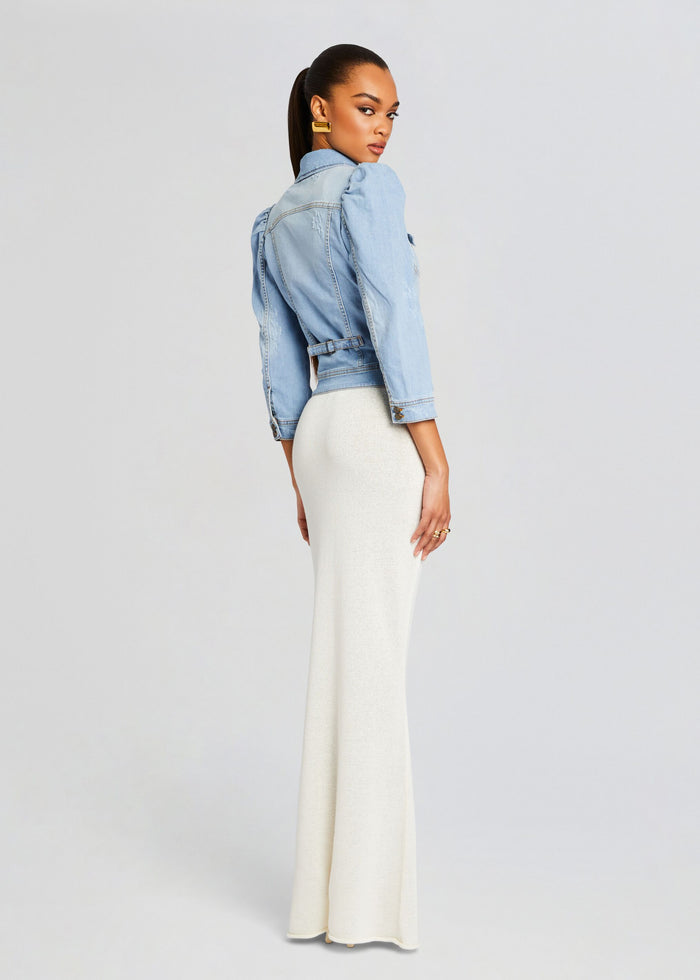 RETROFETE denim jacket with shoulder pads