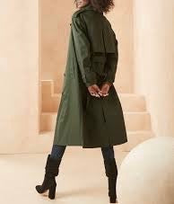 BANANA REPUBLIC dark green trench coat
