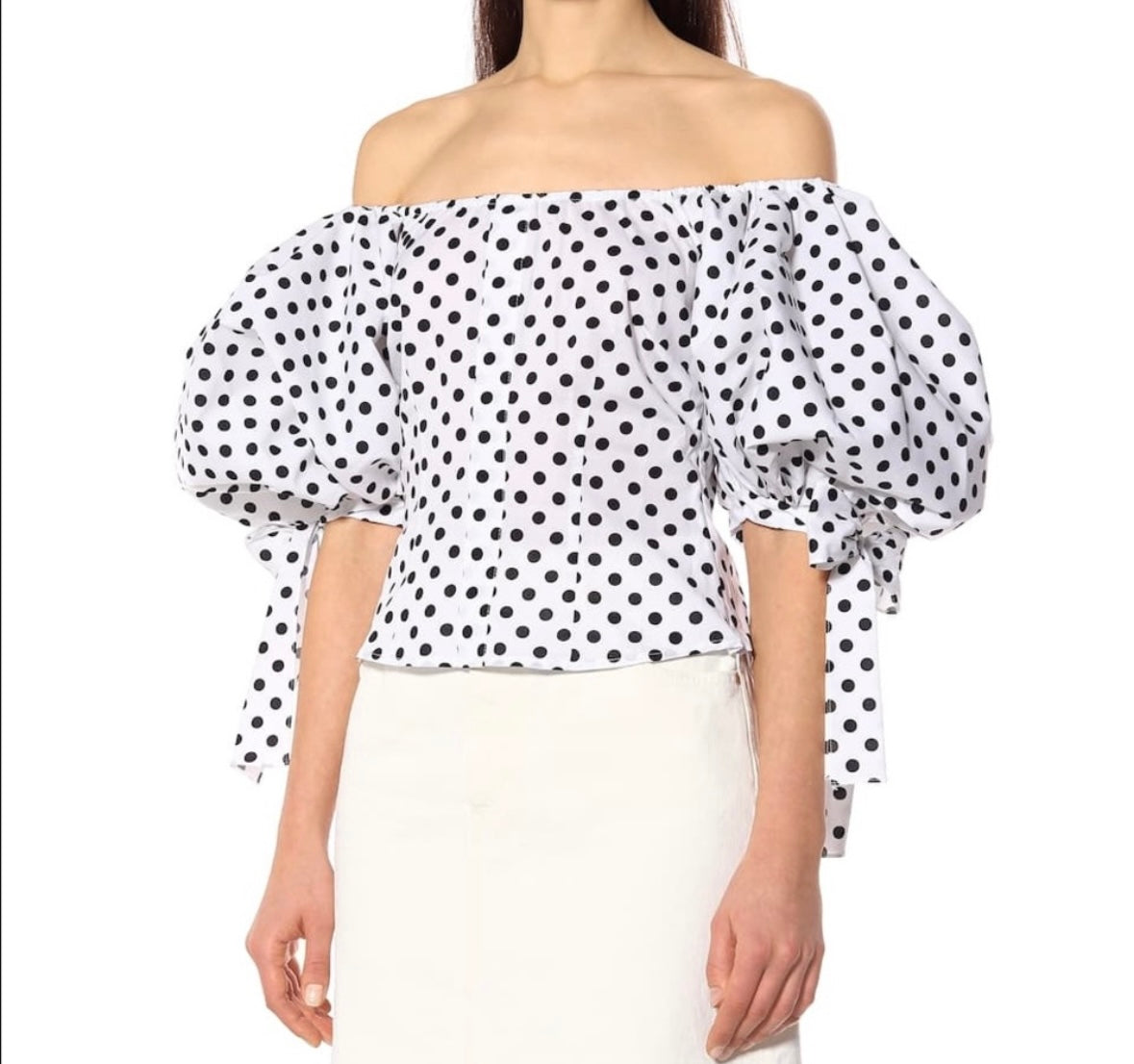 Caroline Constas Polka Dot Blouse