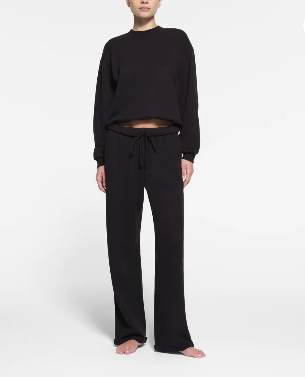 SKIMS- Classic Straight Leg Cotton Pant