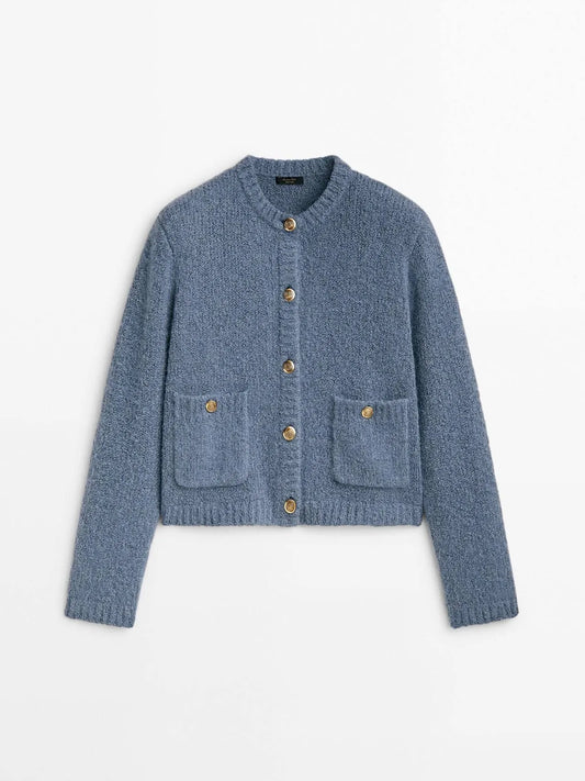 Massimo Dutti Mini Bouclé Cardigan