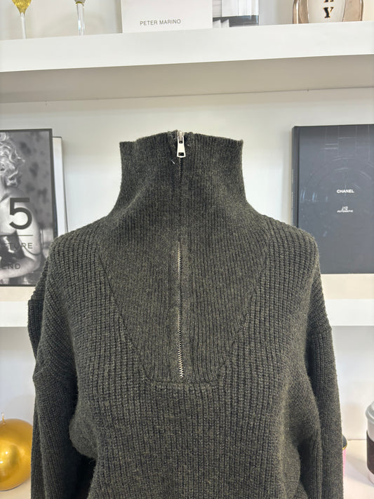 LYLA + LUXE grey quarter zip