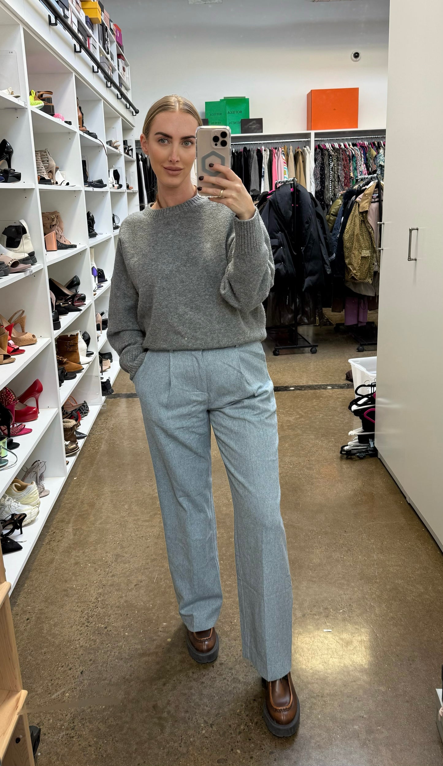 Estophe Studios - Blue/Grey Wool Trousers