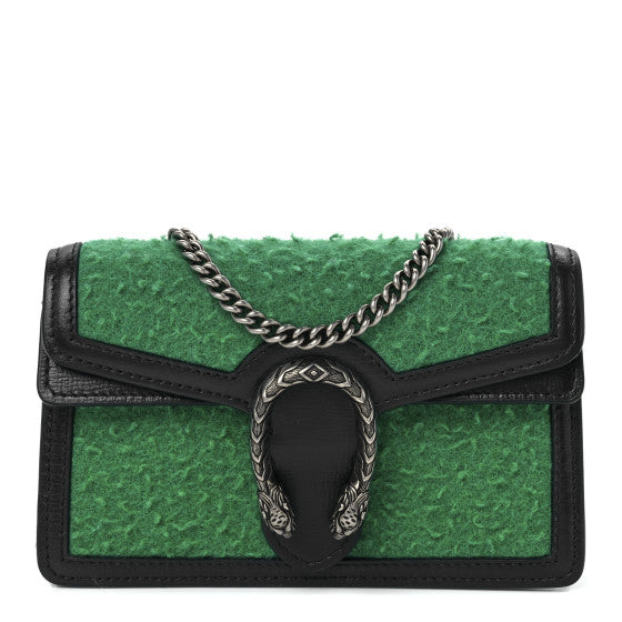 GUCCI Mini Dionysus Shoulder Bag Deep Emerald Black