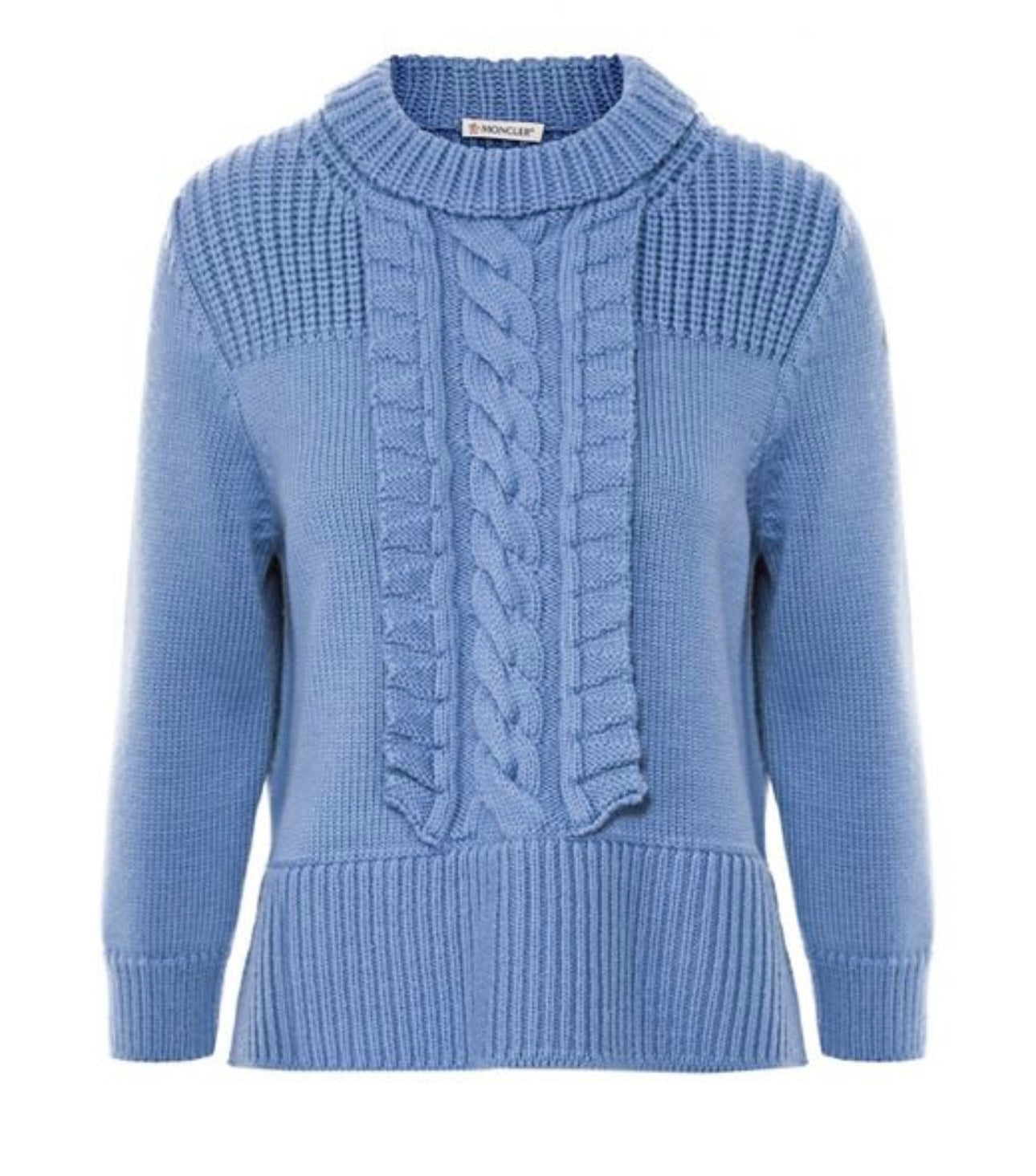 Moncler - Blue Knit Sweater w/ Logo