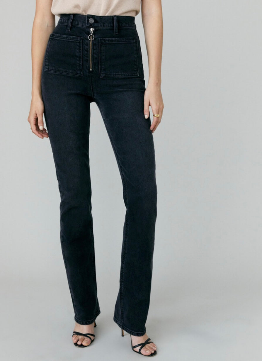 REFORMATION - PEYTON ZIP ULTRA HIGH RISE JEANS