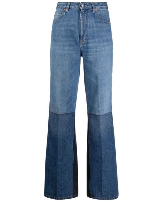 Victoria Beckham Two-Tone Flared Jeans