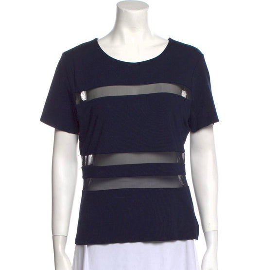 T by Alexander Wang Mesh Stripe Top