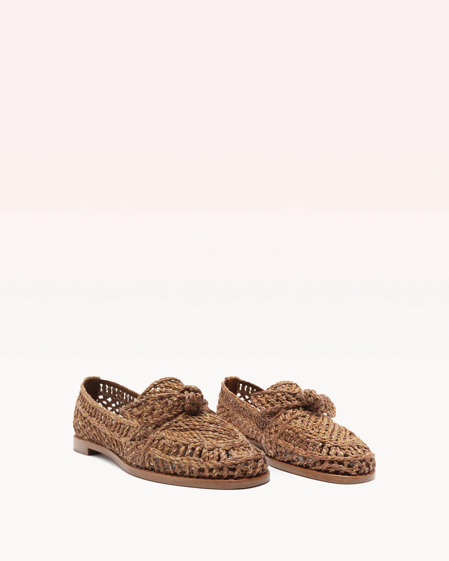 ALEXANDRE BIRMAN raffia penny loafers