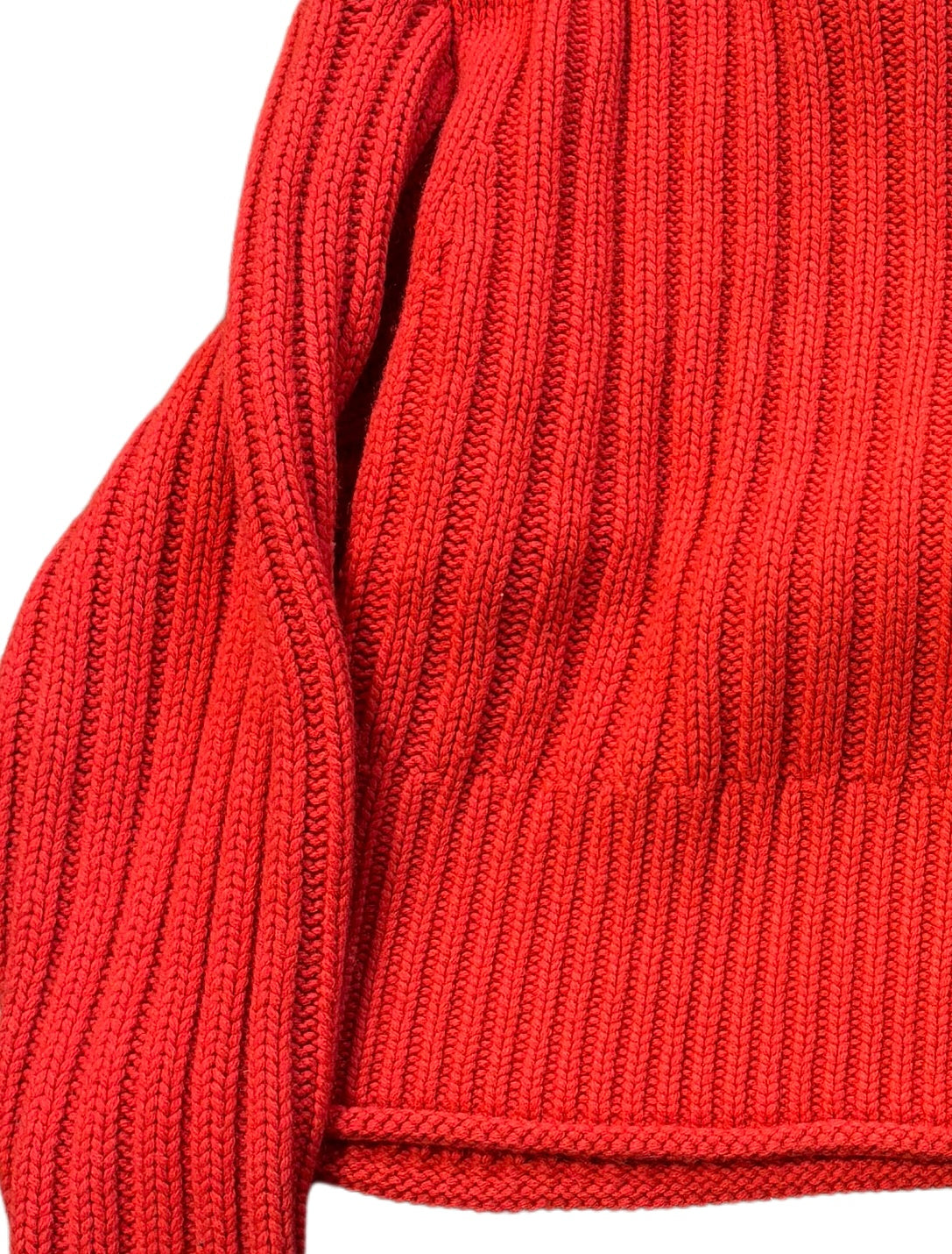 AUTUMN CASHMERE knit orange turtleneck crop sweater