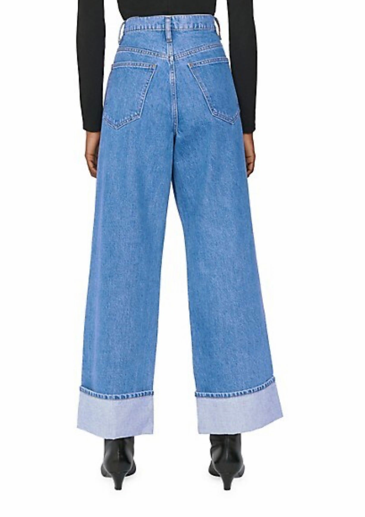 FRAME - Rolled High-Rise Wide-Leg Jean