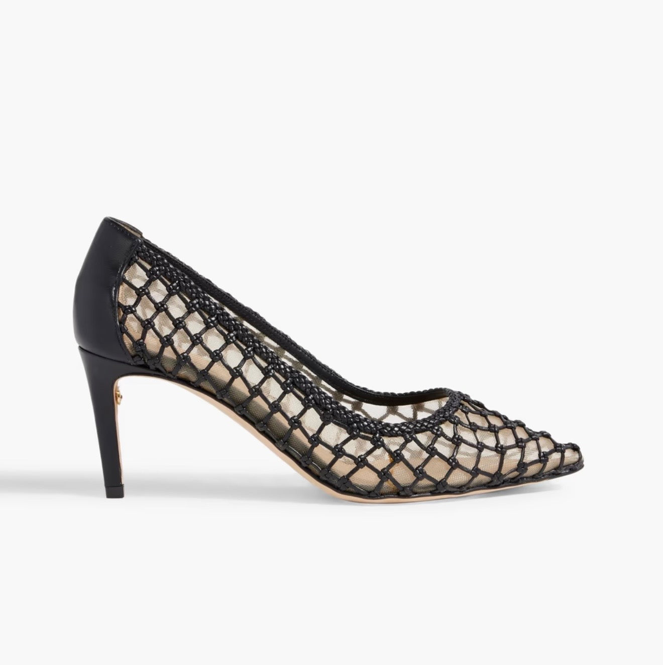 Ferragamo - Knotted Leather Mesh Pumps