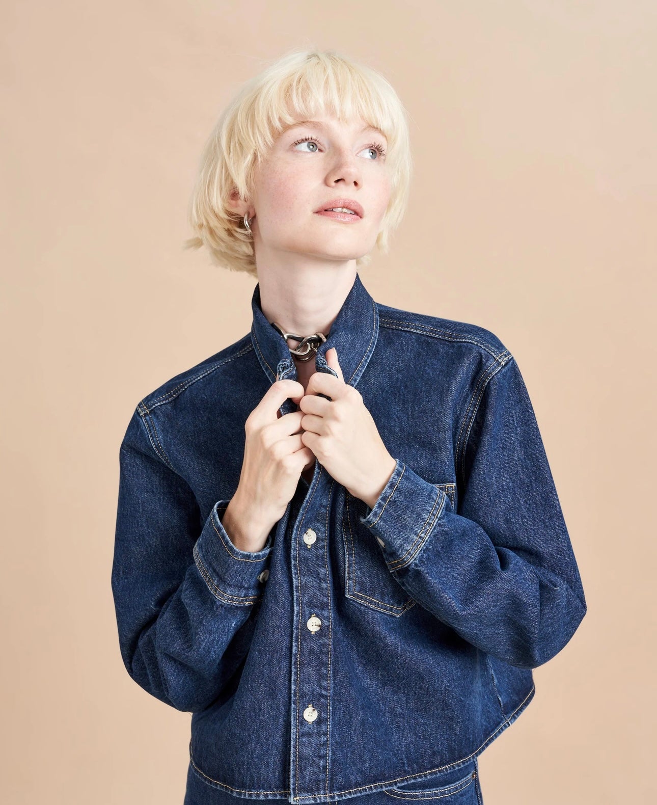 LA LINGE - Cropped Stevie Shirt