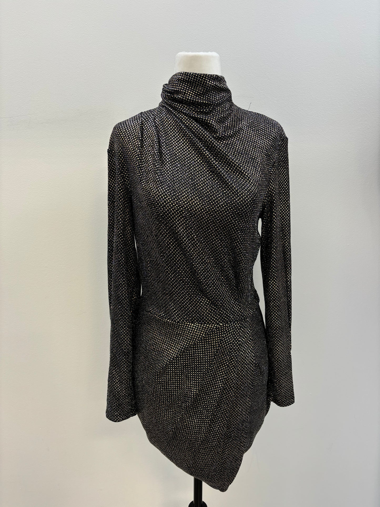 IRO Metallic Turtleneck Dress