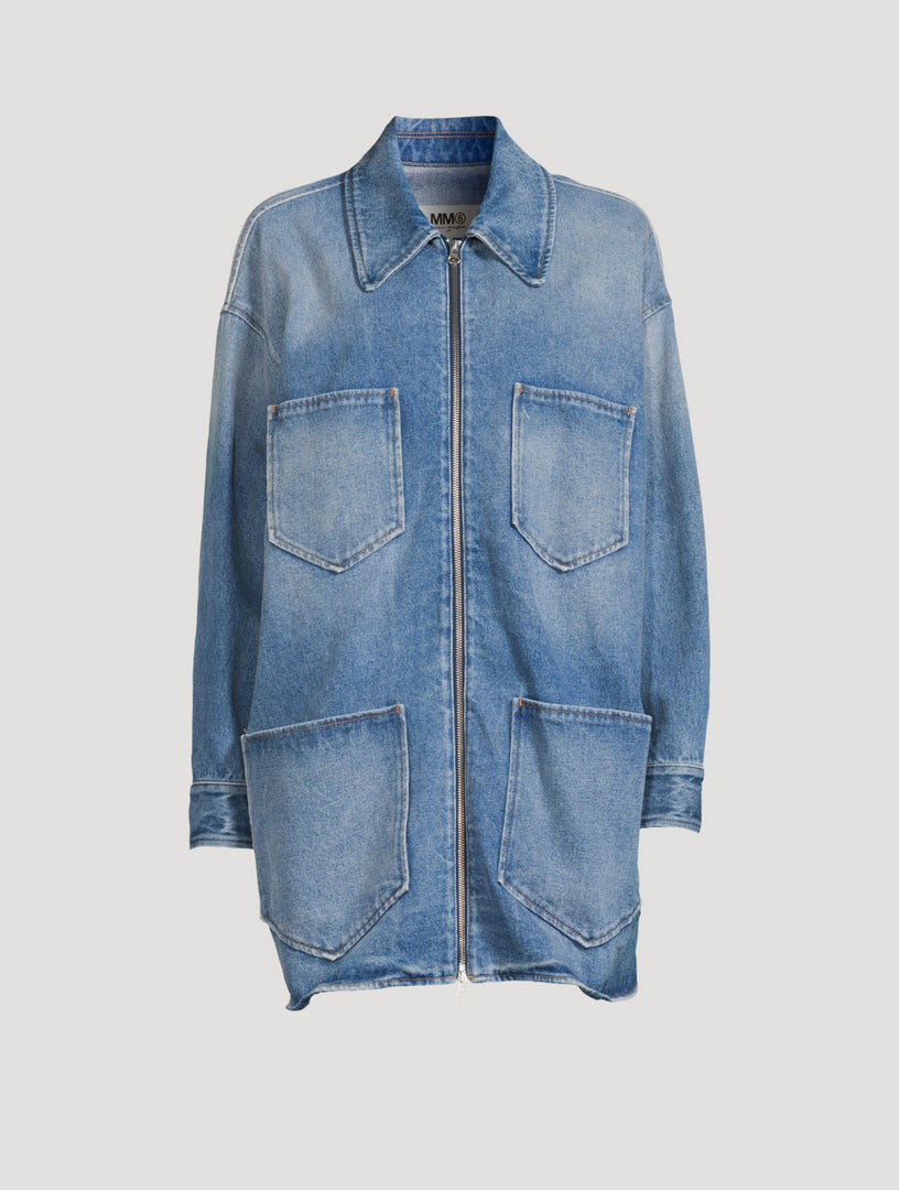 MM6 MAISON MARGIELA PARIS denim jacket with front zipper