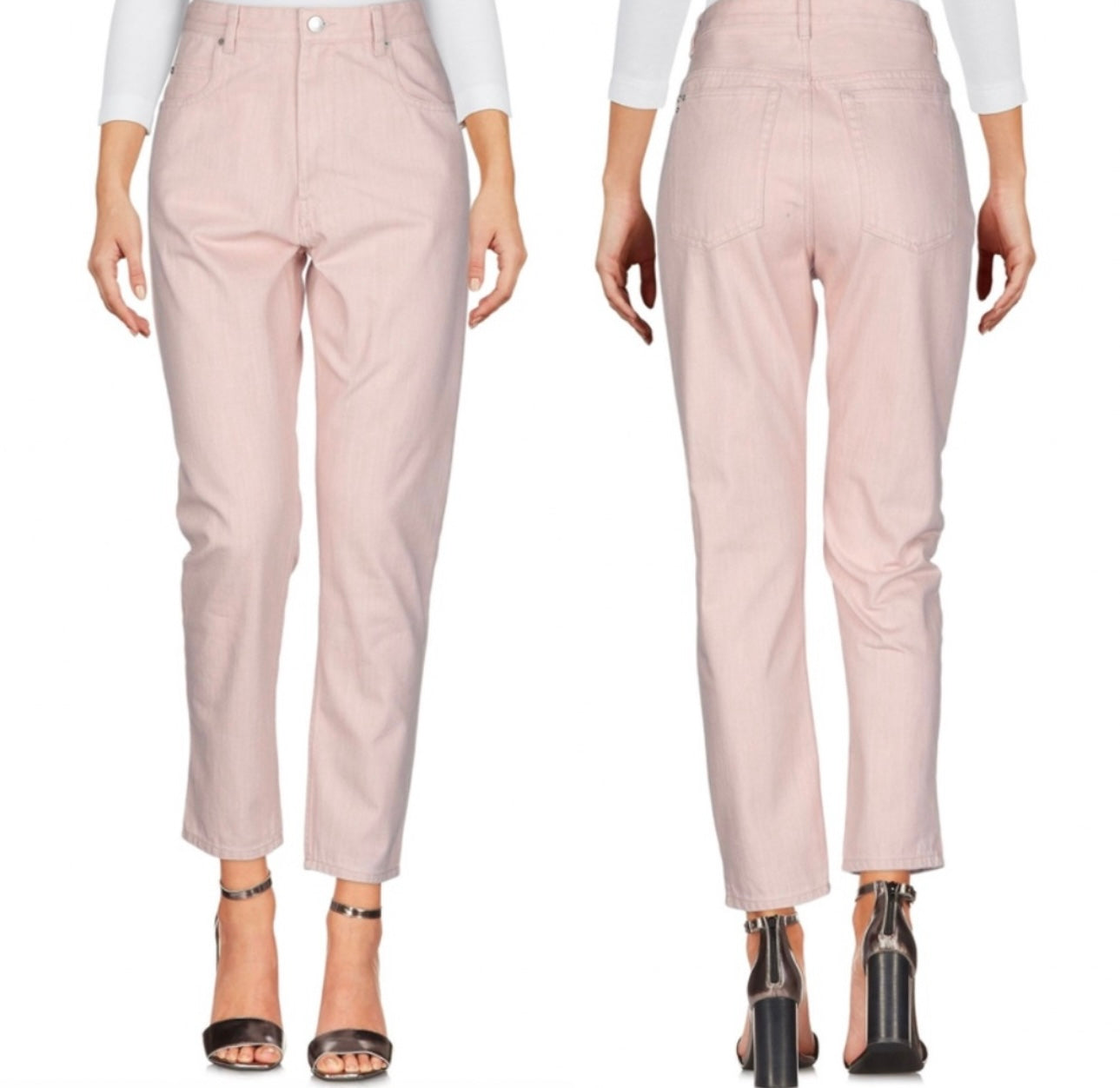 Isabel Marant ETOILE - Fliff Mid Rise Straight Leg Jeans - Womens - Light Pink