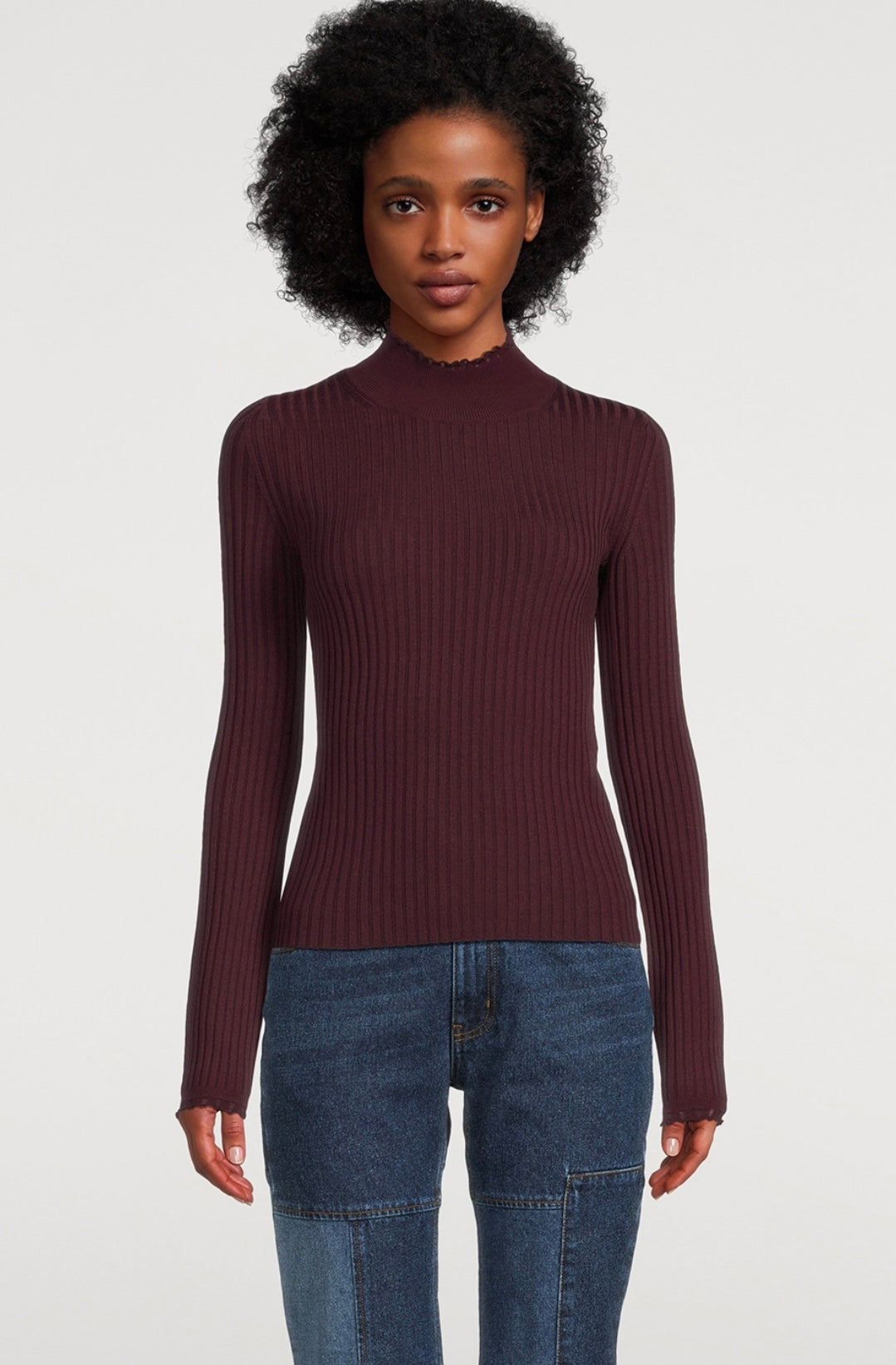 SEE BY CHLOÉ
Wool Ribbed Knit Turtleneck