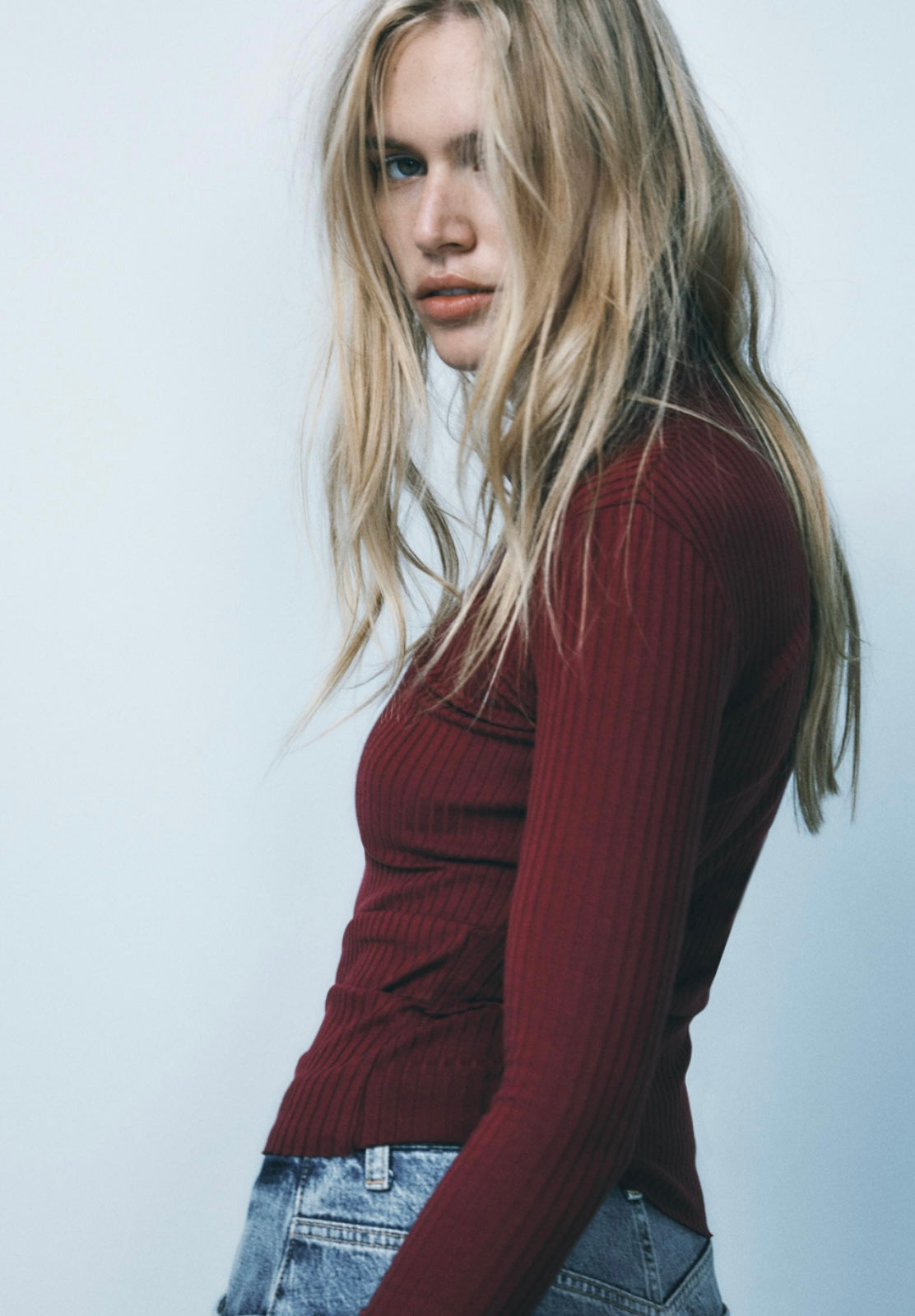 Zara - Ribbed Knit Polo