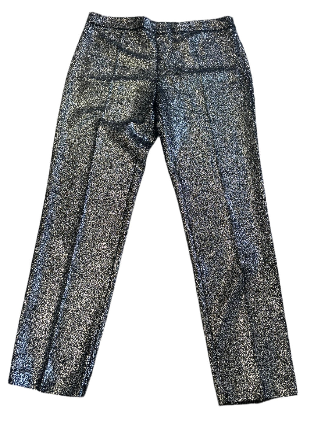 MOSCHINO BOUTIQUE black/silver sequin textured trousers