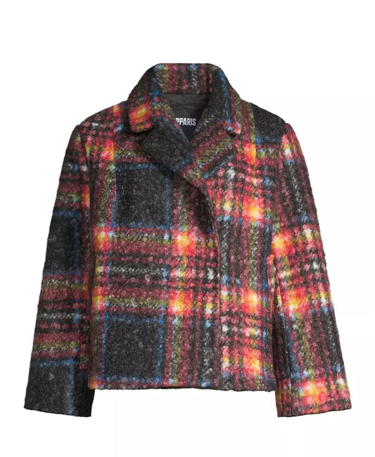 Apparis
Sally plaid-print faux wool coat