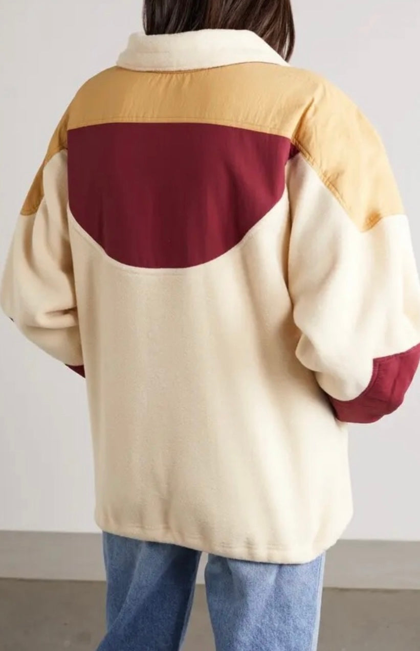 ISABEL MARANT
color-block fleece sweatshirt