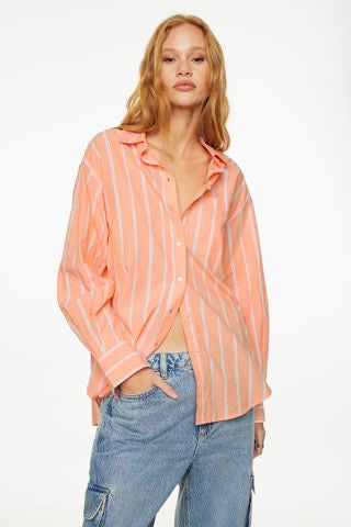 DYNAMITE frida striped oversized top