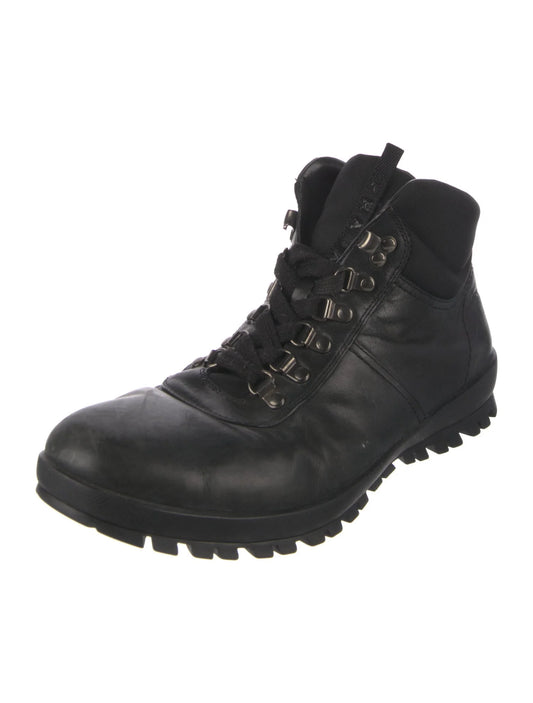 PRADA black hiking boots