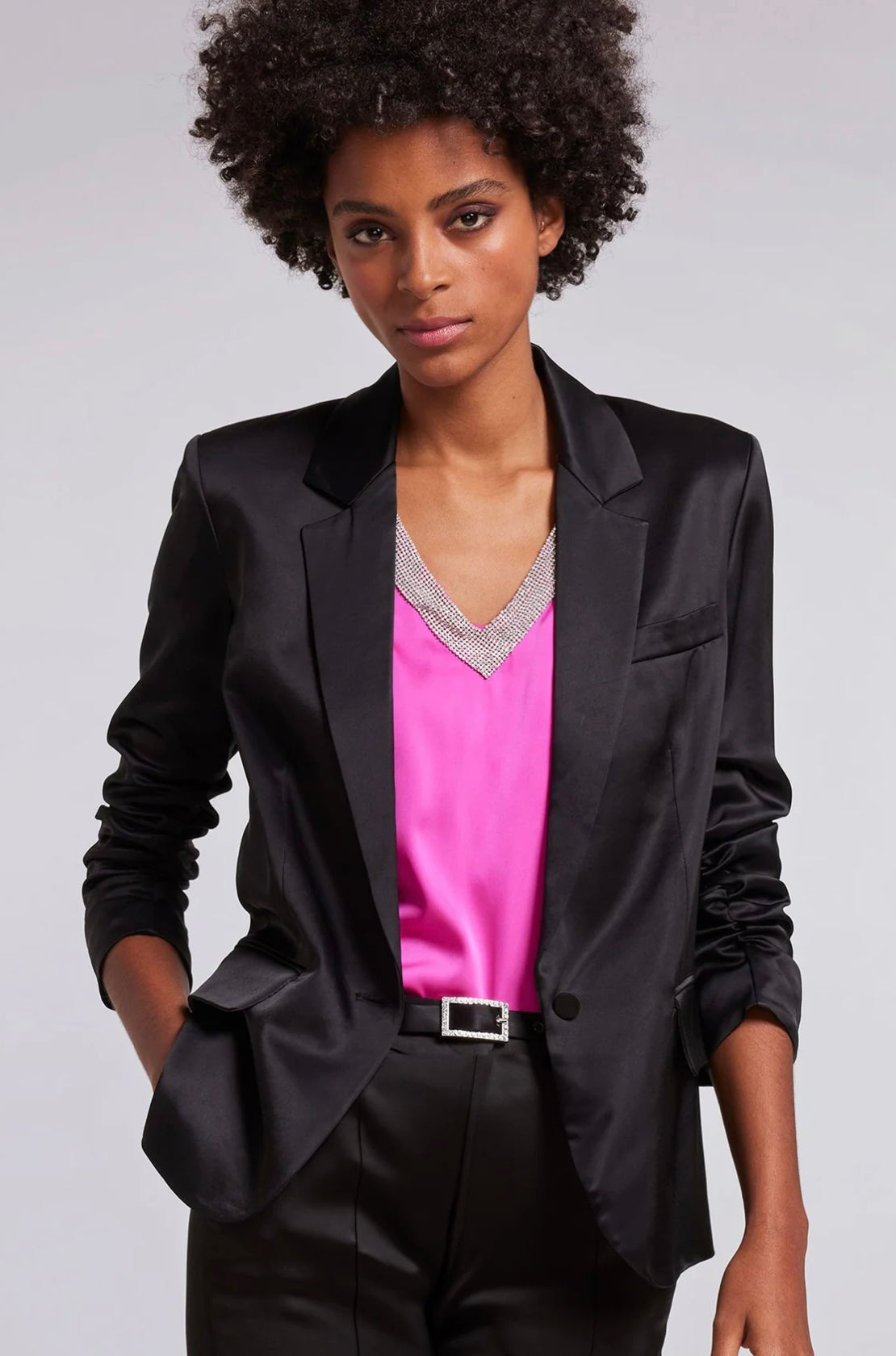 Generation Love - Madison Satin Blazer and Keotin Satin Pants SET
