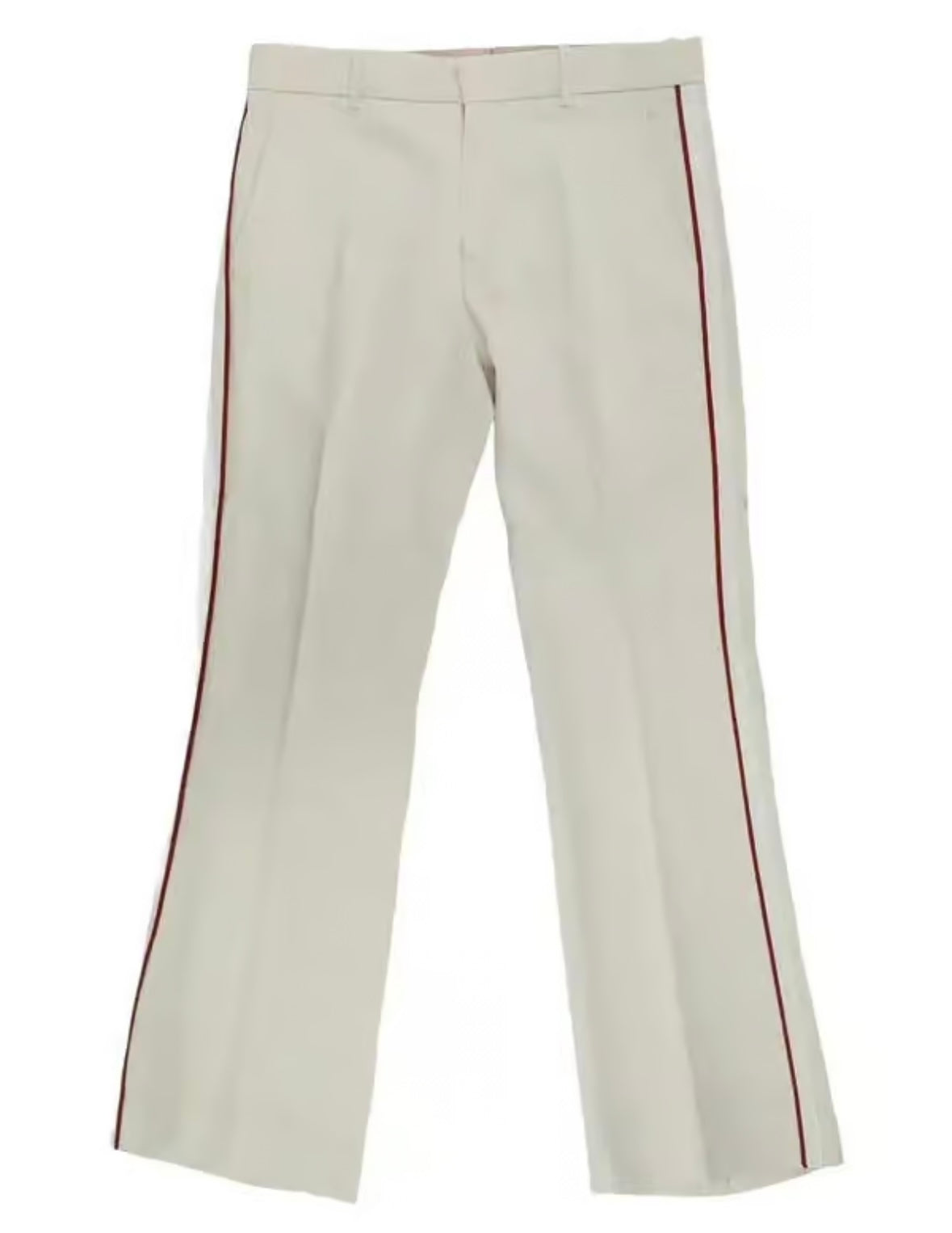 GUCCI cream pants with red stripe
