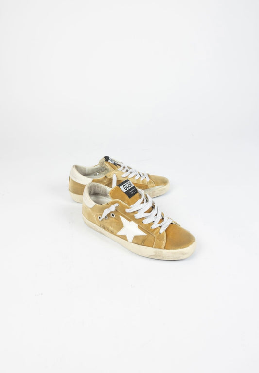 GOLDEN GOOSE - gold velvet sneakers